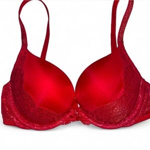 Victoria's Secret Vibrant Red Lace Bra